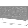 Buffet en bois de manguier foncé 160cm façades avec reliefs