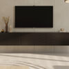 Meuble tv mural noir 180cm
