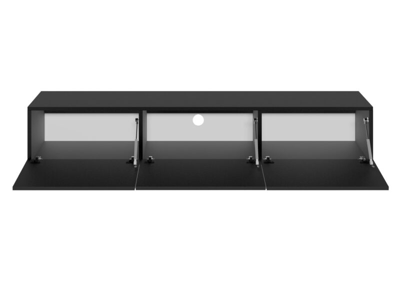 Meuble tv mural noir 180cm