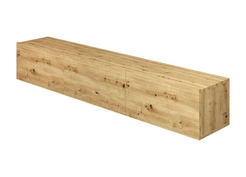 Meuble tv aspect bois de chêne artisan 180cm