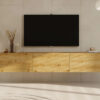 Meuble tv aspect bois de chêne artisan 180cm