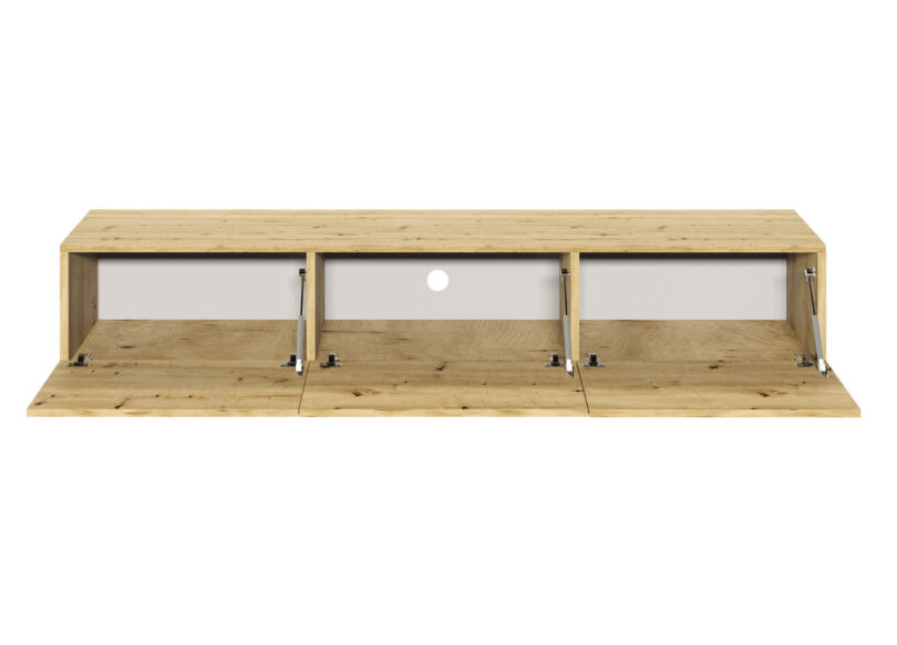 Meuble tv aspect bois de chêne artisan 180cm
