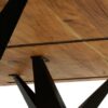 Table de repas 200cm en bois d'acacia massif piétement métal noir design