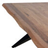 Table de repas 200cm en bois d'acacia massif piétement métal noir design