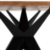 Table de repas 200cm en bois d'acacia massif piétement métal noir design