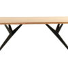 Table de repas 200cm en bois d'acacia massif piétement métal noir design