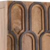Buffet naturel sculpté main en bois de manguier massif
