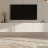 Meuble tv blanc mat 180cm