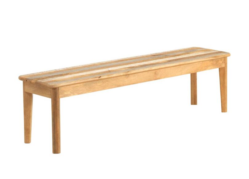 Banc de salle à manger en bois massif de manguier