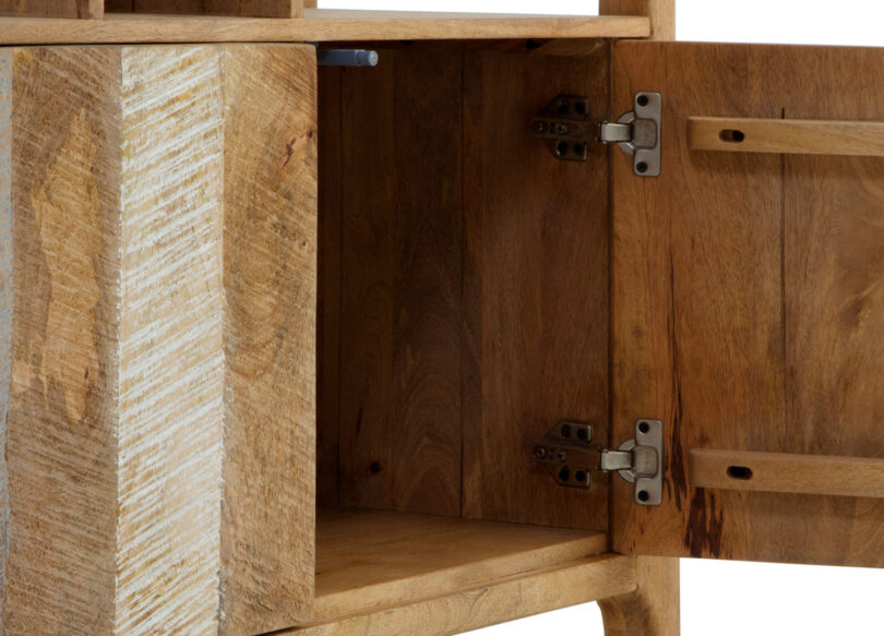 Bibliothèque en bois de manguier massif haute de 180cm