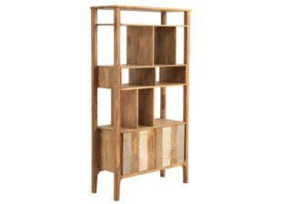 Bibliothèque en bois de manguier massif haute de 180cm