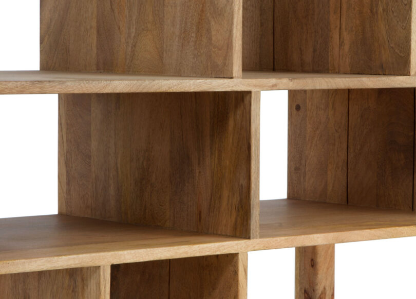 Bibliothèque en bois de manguier massif haute de 180cm