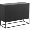 Petit meuble buffet en bois MDF et sapin naturel de 105cm