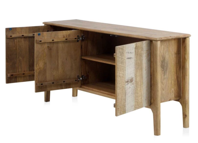 Buffet 150cm en bois de manguier coloré naturel