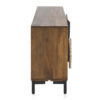 Meuble buffet en bois massif de manguier 177cm décor feuilles d'érables en façades