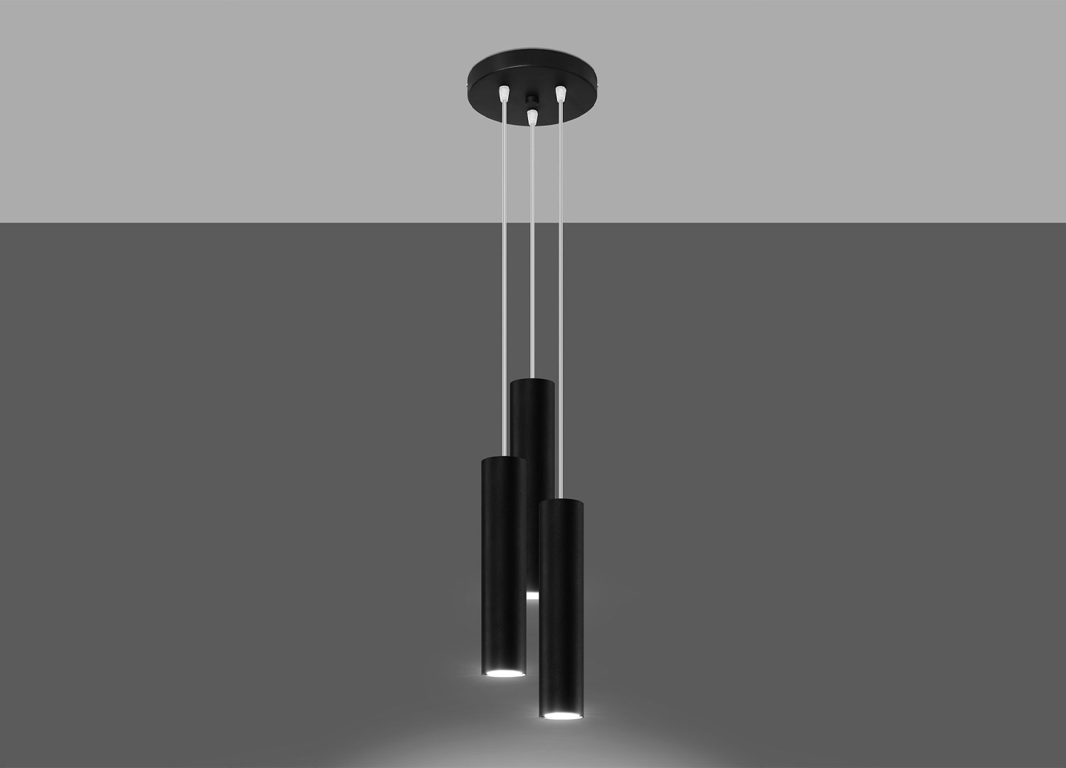 Luminaire suspendu en métal noir design