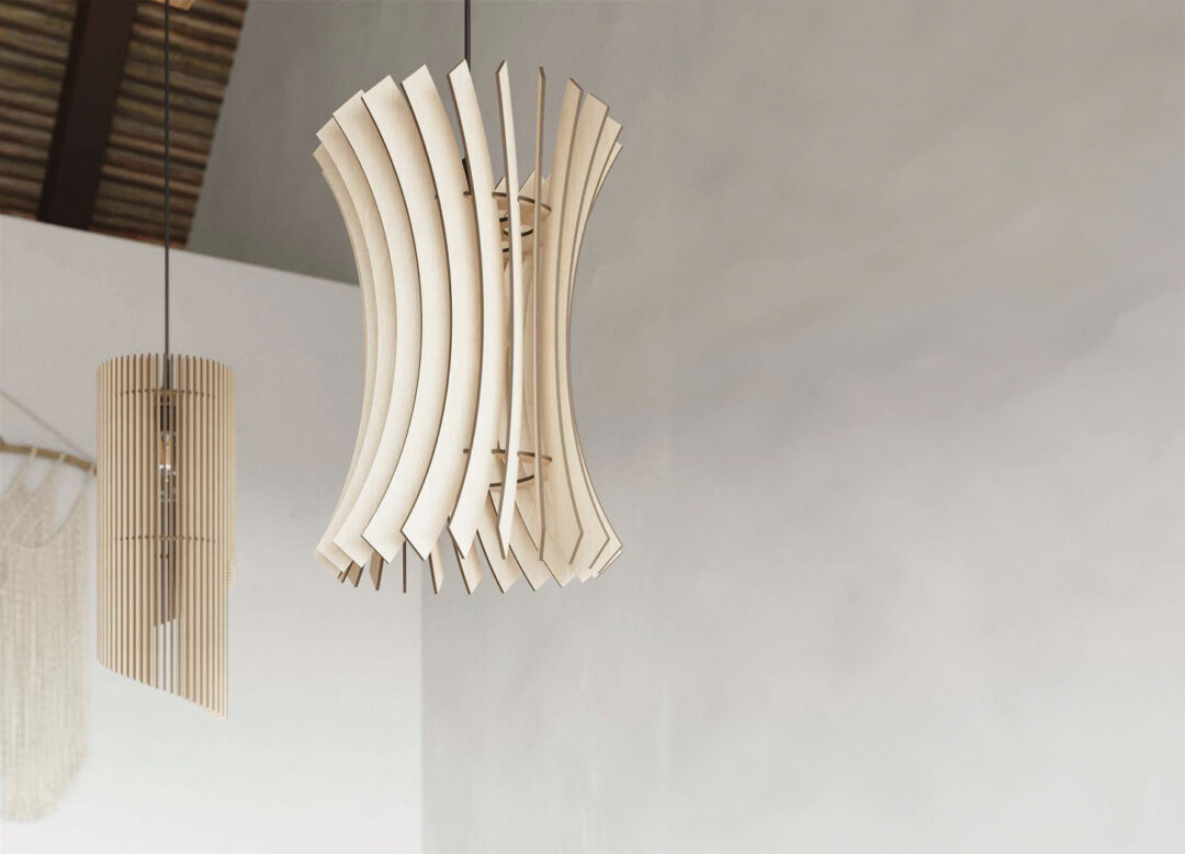 Luminaire en bois naturel design