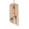 Lampe suspendue en bois naturel