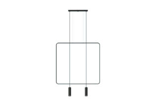 Luminaire en métal noir carré moderne