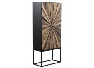 Buffet haut en bois de sapin massif 2 portes