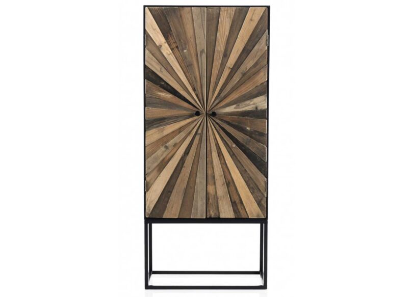 Buffet haut en bois de sapin massif 2 portes