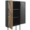 Buffet haut en bois de sapin massif 2 portes