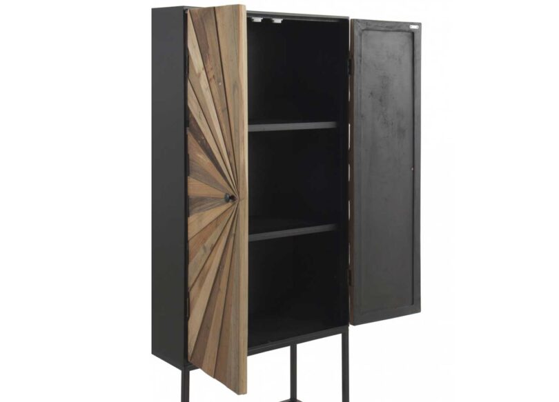 Buffet haut en bois de sapin massif 2 portes