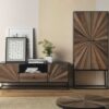 Buffet haut en bois de sapin massif 2 portes