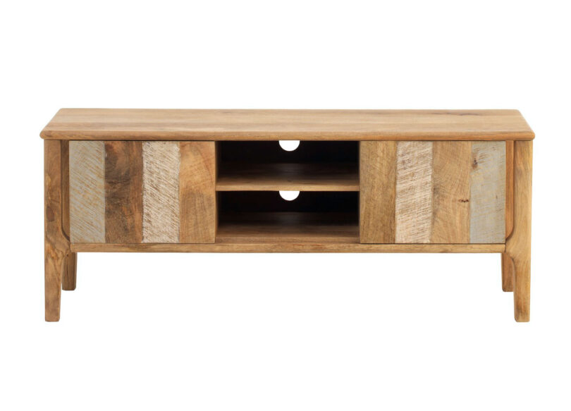 Meuble TV bois de manguier 140cm coloré