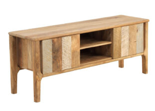 Meuble TV bois de manguier 140cm coloré