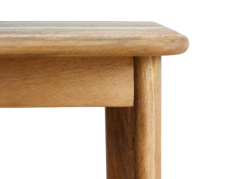 Table de salle à manger en bois de manguier massif coloré de 170cm