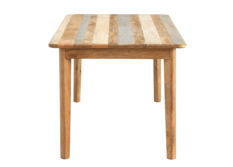 Table de salle à manger en bois de manguier massif coloré de 170cm