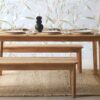 Table de salle à manger en bois de manguier massif coloré de 170cm