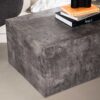 Table basse rectangulaire aspect marbre gris design moderne