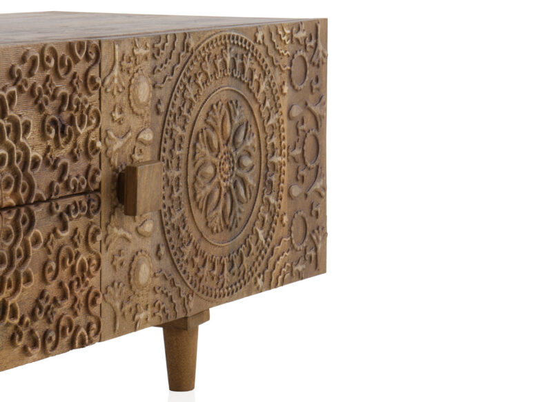 Meuble tv en bois de manguier massif oriental de 150cm