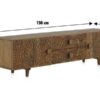 Meuble tv en bois de manguier massif oriental de 150cm