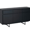 Buffet 3 portes aspect chêne noir design moderne