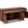 Buffet 3 portes aspect bois de noyer foncé moderne