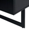 Buffet 4 portes aspect bois noir moderne