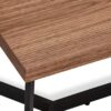 Table basse carrée de 70cm aspect bois de noyer moderne