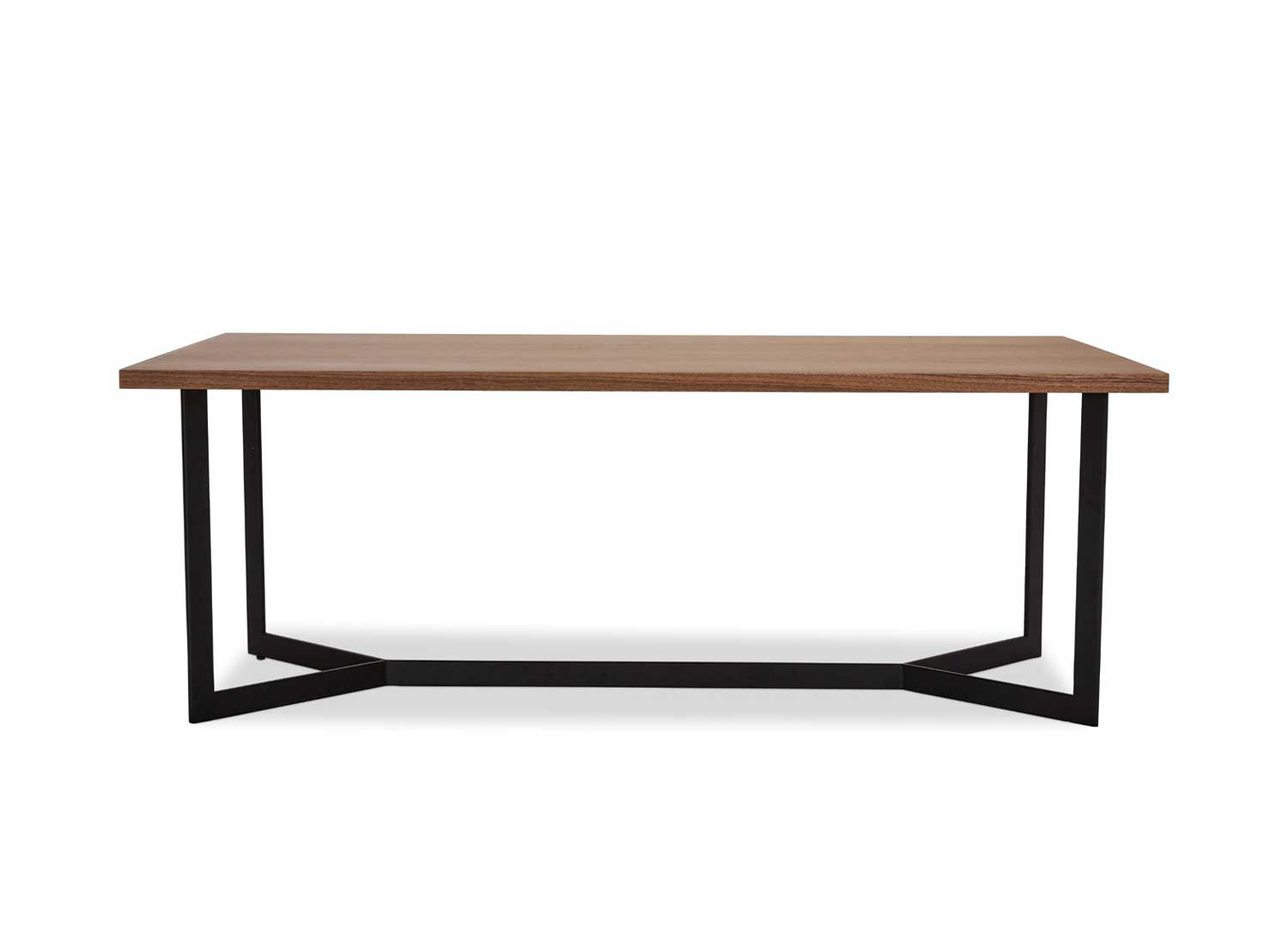 Table basse rectangulaire de 140cm aspect bois de noyer contemporaine