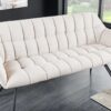 Banquette en tissu beige champagne de 160cm