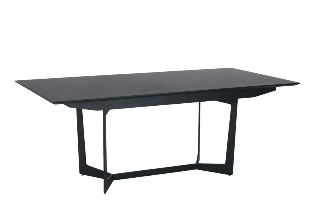 Table de repas aspect bois de chêne noir