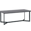 Table basse rectangulaire aspect bois de chêne noir moderne