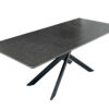 Table de repas rectangulaire en céramique extensible couleur anthracite