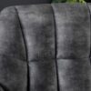 Banquette de séjour en velours gris matelassé de 165cm