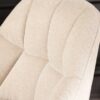 Lot de deux chaises de bar rotatives en tissu beige moderne