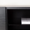 Meuble TV 160cm aspect bois noir style nordique