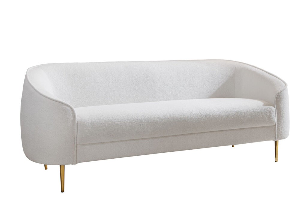 Canapé blanc 3 places + fauteuil assorti – Années 2010 – Pieds réglables - Ameublement Canapé blanc 3 places + fauteuil assorti – Années 2010 – Pieds réglables - Ameublement