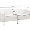 Canapé 3 places en tissu bouclé blanc design moderne